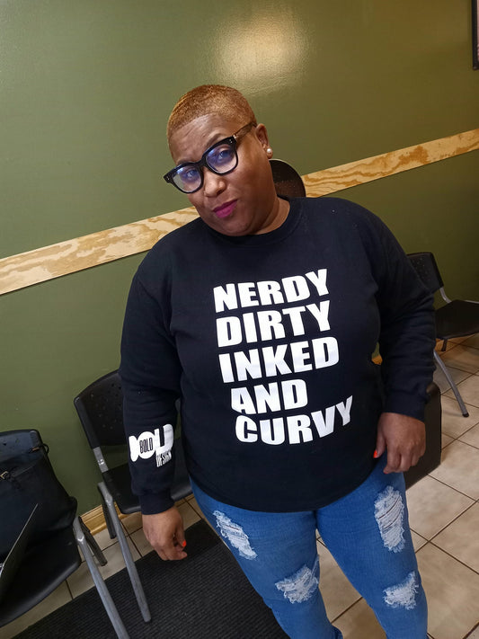 Nerdy Dirty Inked And Curvy Hoodie